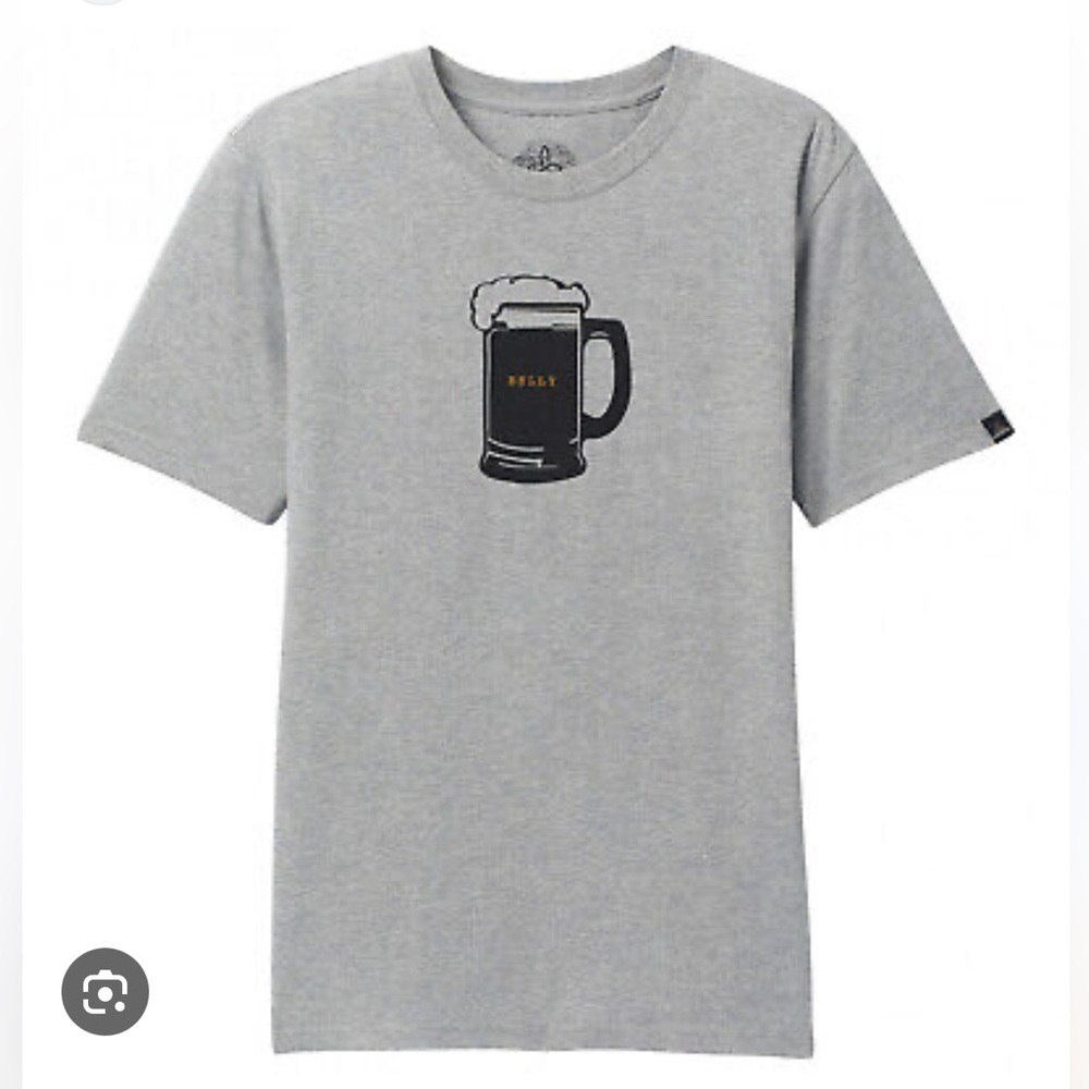 NWT Prana Men’s Wolf‎ Pack Short Sleeve Tee Size Small Medium Heather Grey